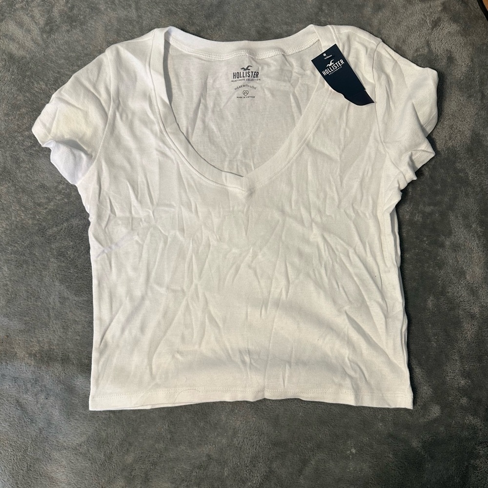 Hollister White XS Crop Top